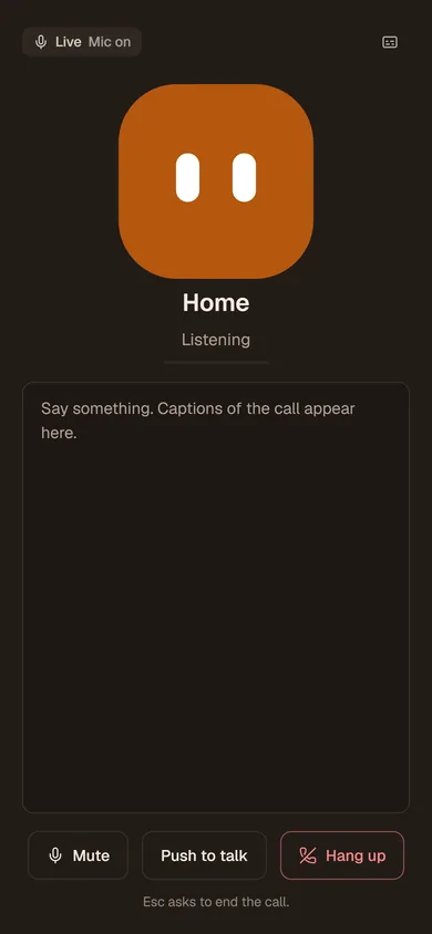 SAAM's live voice call on a phone.